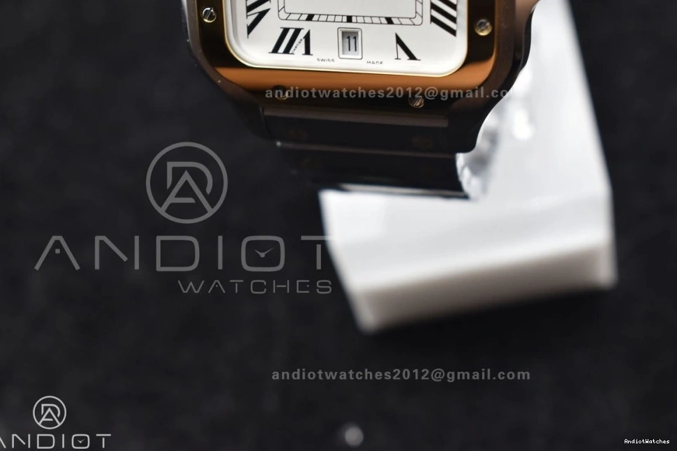 Dial 1:1 SmartLinks Contemporary 40mm White 1053 V Best on SS YG Bracelet MIYOTA 9015 BVF SS Edition Cartier YG Santos de 0122